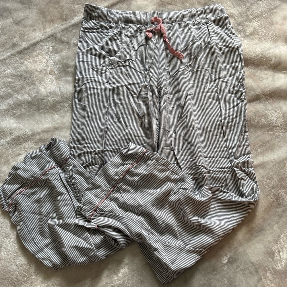 Cynthia Rowley Gray Striped Sleepwear